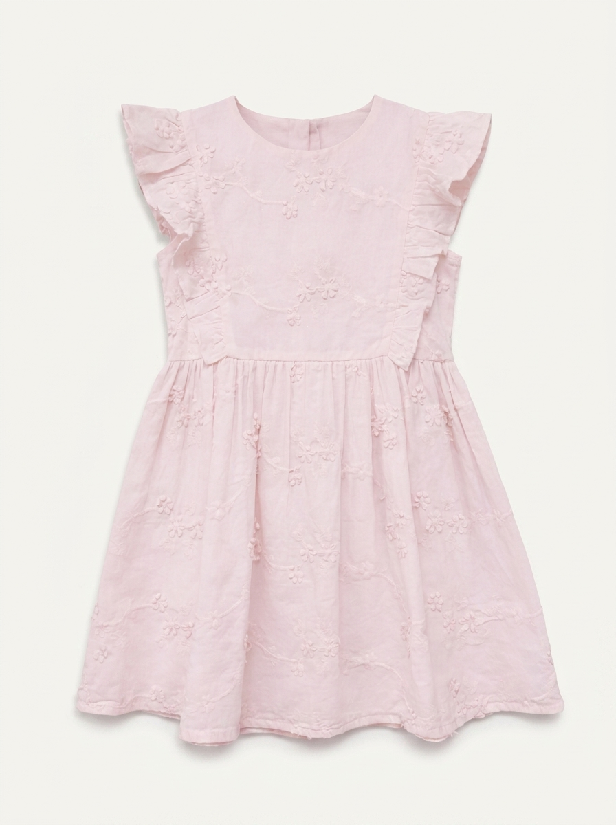 Pink 3D Flower Dress