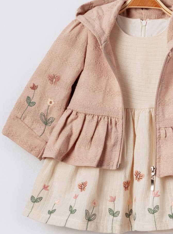 Little Girl Dress - 2 Piece Set Outfit for Toddler Girls