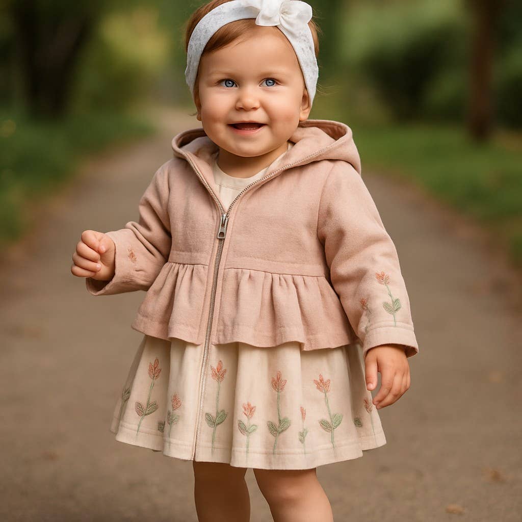 Little Girl Dress - 2 Piece Set Outfit for Toddler Girls