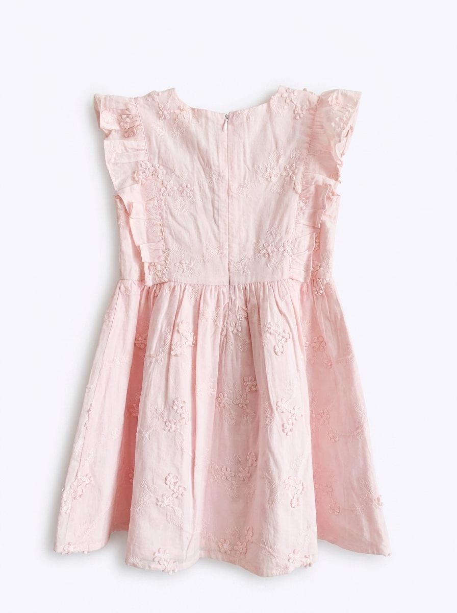 Pink 3D Flower Dress