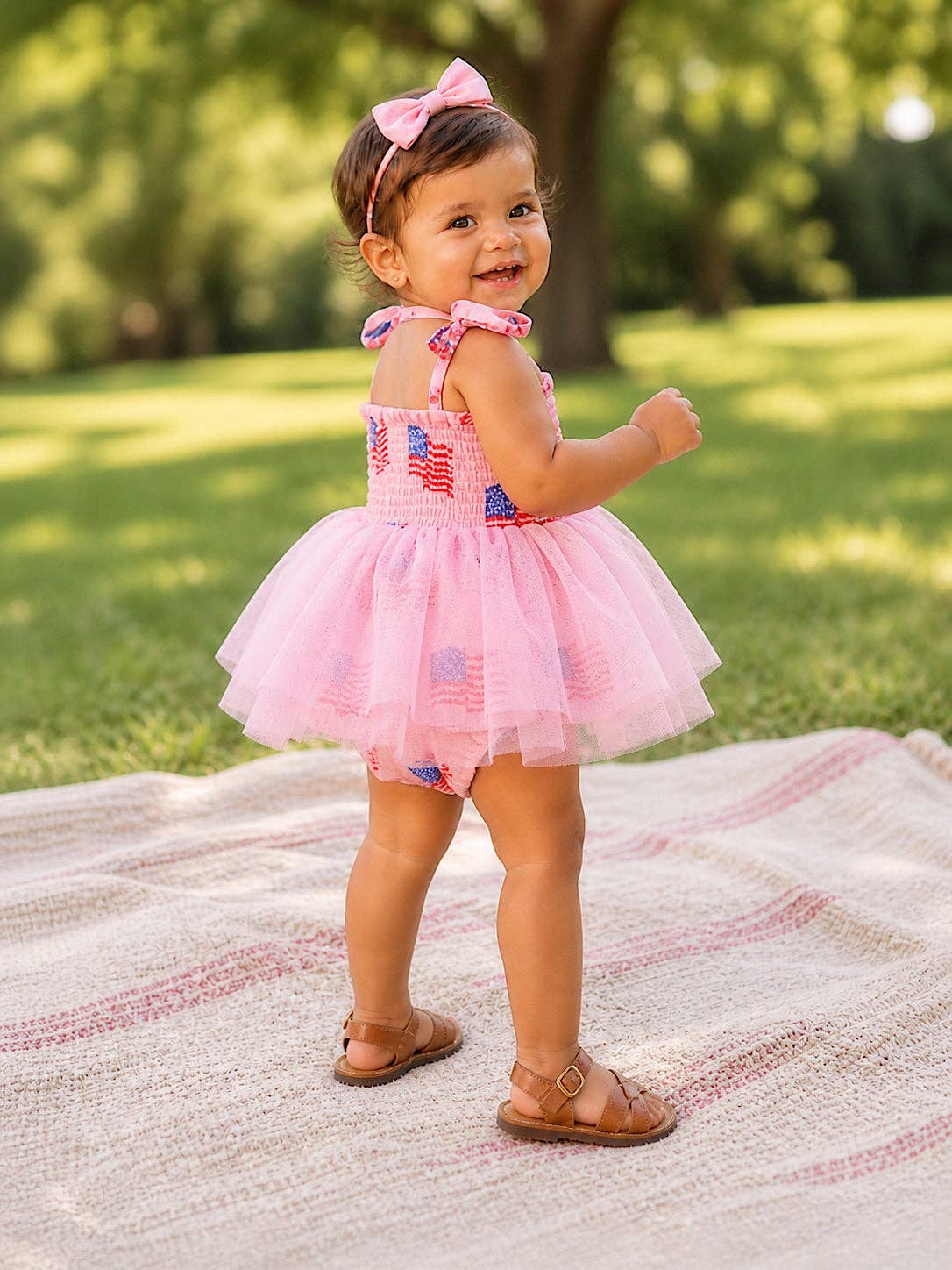 Muslin Tutu Bubble, American Flag Pink
