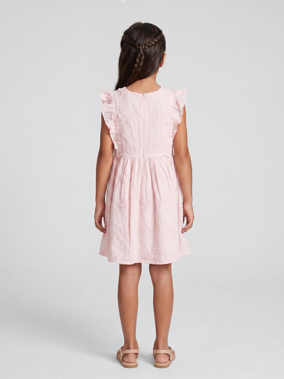 Pink 3D Flower Dress
