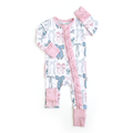 Samantha Bows RUFFLE ZIP Bamboo Sleeplies Little Outfit